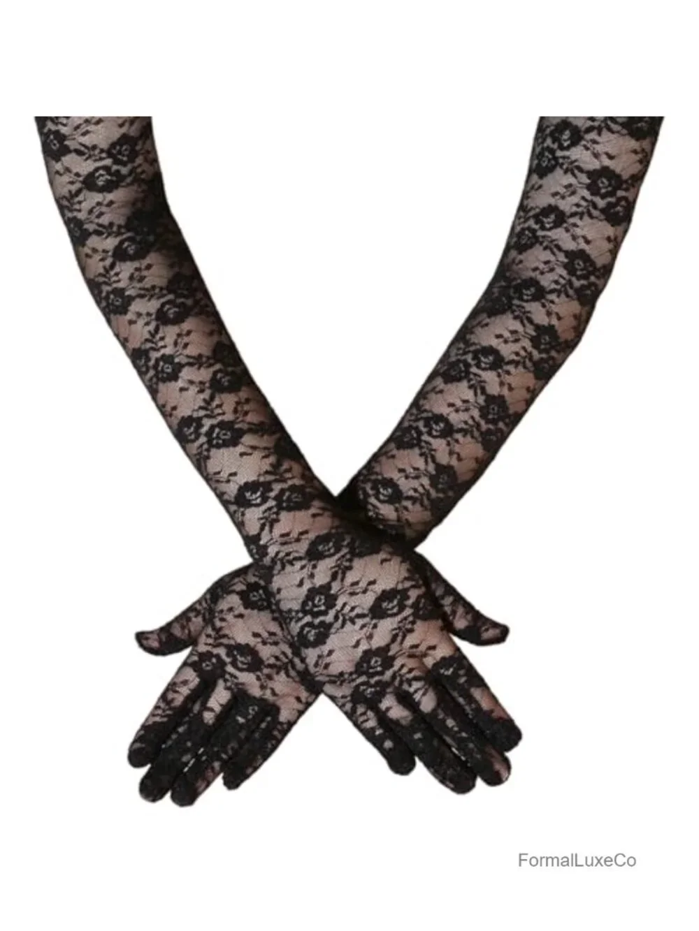 Women Long Lace Fingerless Bridal Opera Evening Wedding Party Cosplay Gloves
